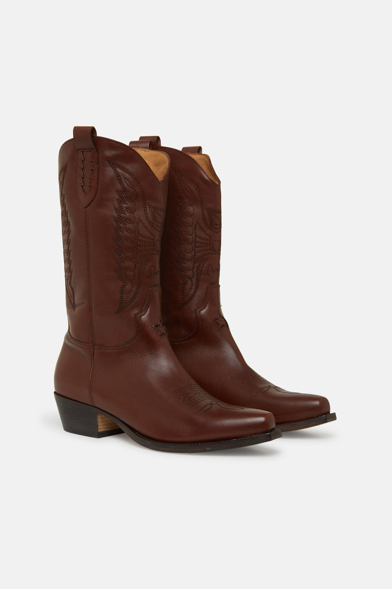 Lisa Embroidered Ranger Boots