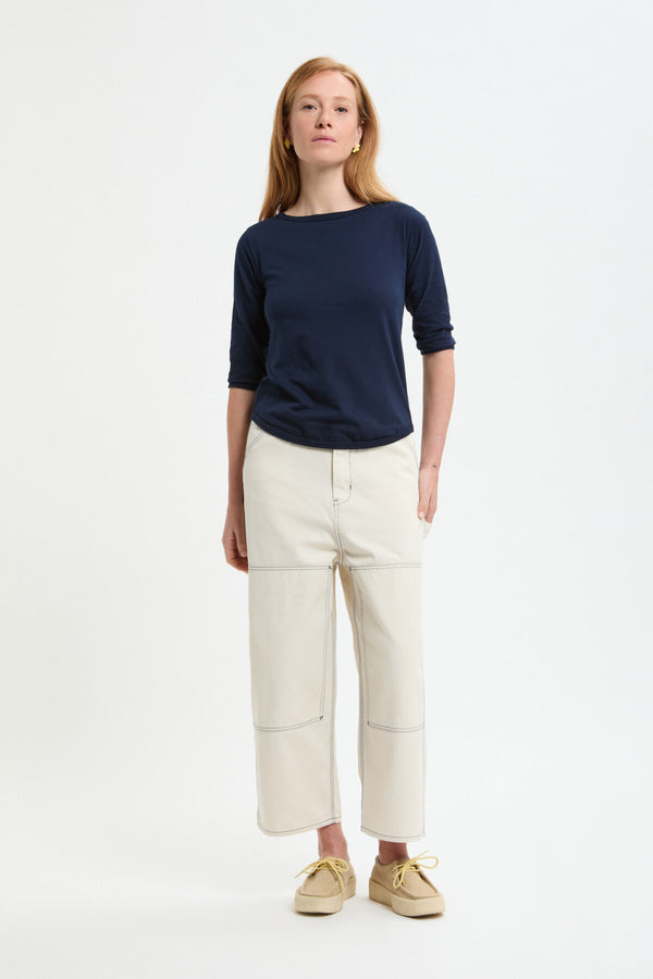 Beams Boy Boat Neck T-Shirt