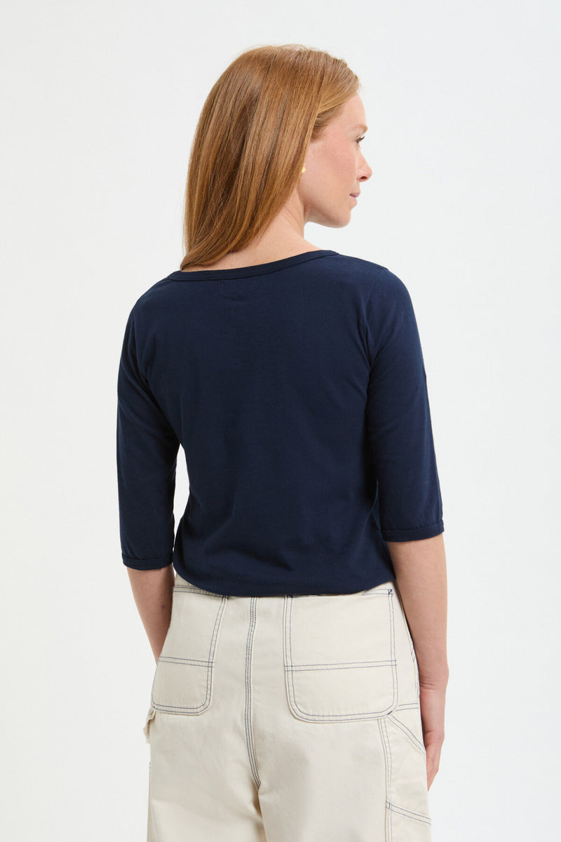 Beams Boy Boat Neck T-Shirt