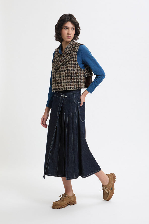 Wraped Pleated Skirt