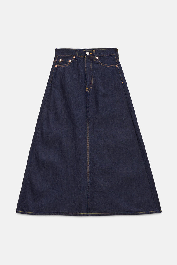 5 Pockets Denim Maxi Skirt