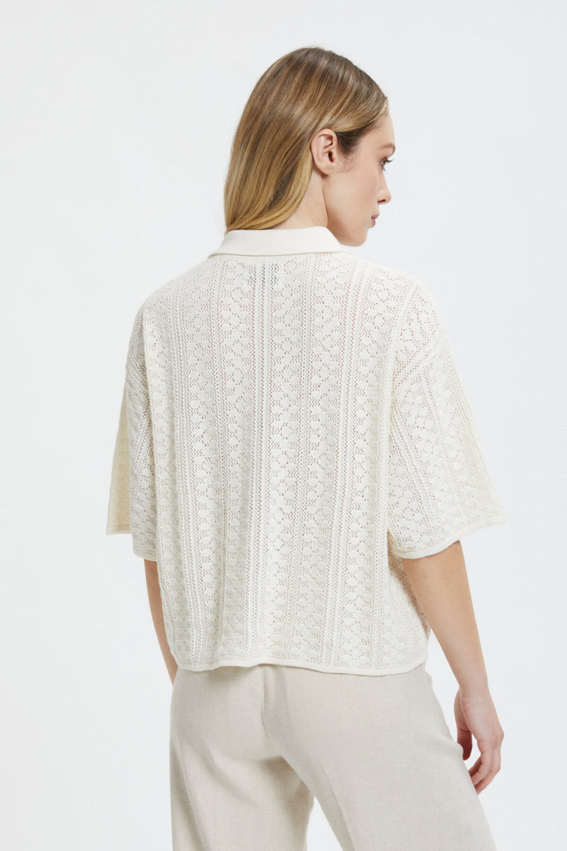 Loch Crochet Knit Shirt