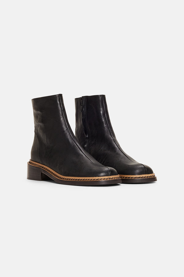 Bina Black Low Boots