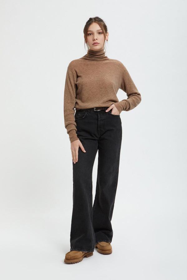 High Neck Rib Pullover