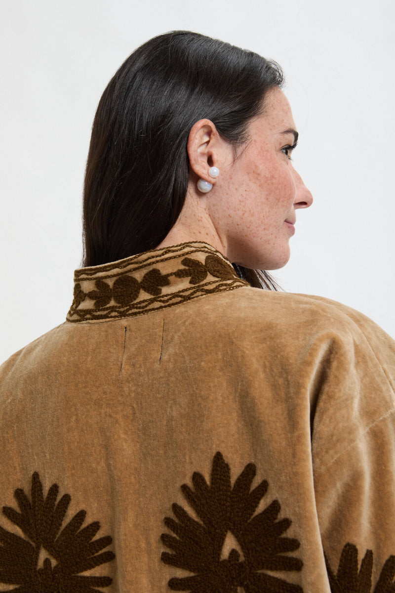 Long Velvet Kimono