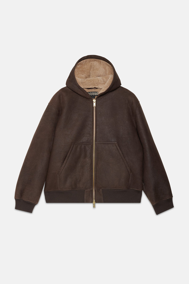 SHEARLING HOODIE