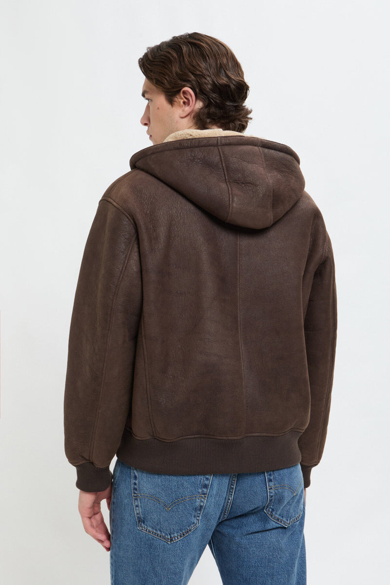 SHEARLING HOODIE