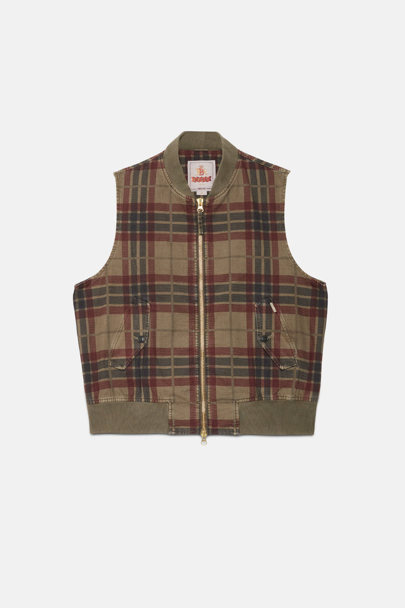 Printed Canvas Garment Dyed Vest