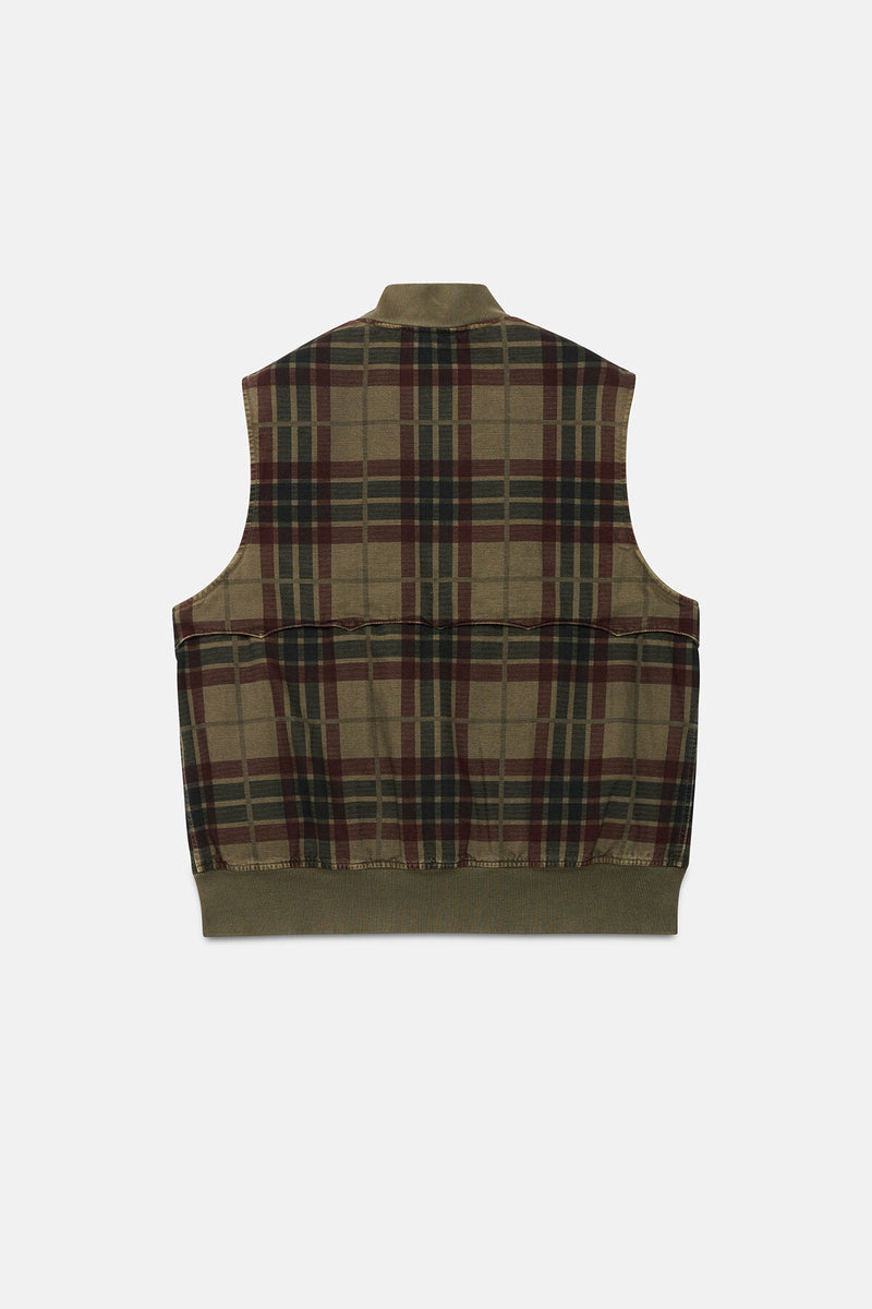 Printed Canvas Garment Dyed Vest