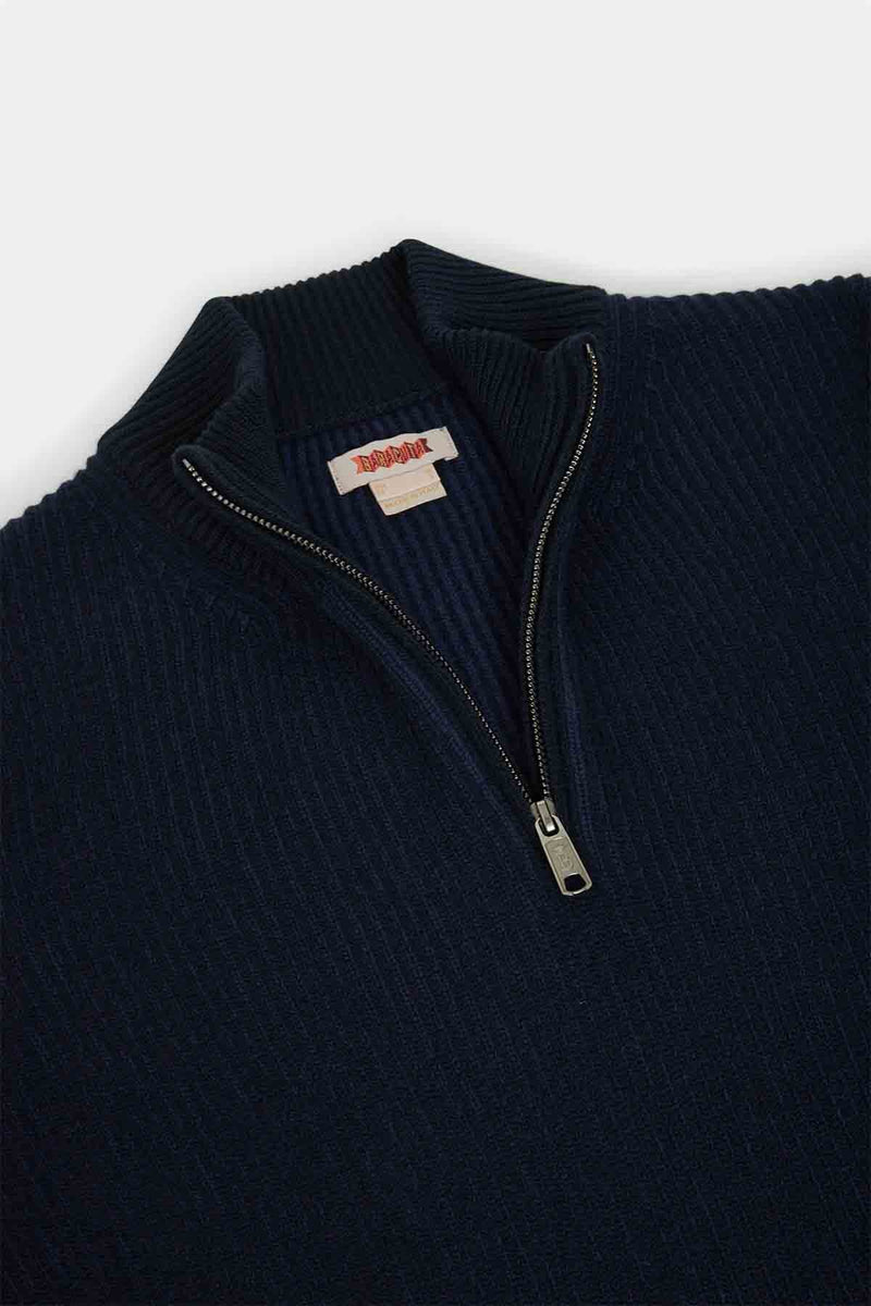 HALF-ZIP MOCK NECK JUMPER