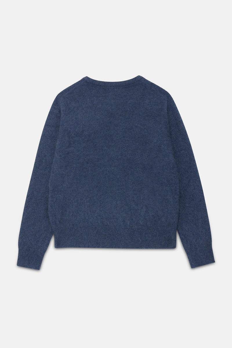 Long-sleeved crew-neck pullover