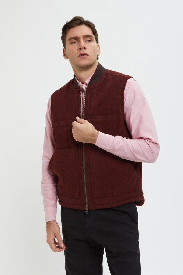 LINED MACKINAW WOOL WORK VEST