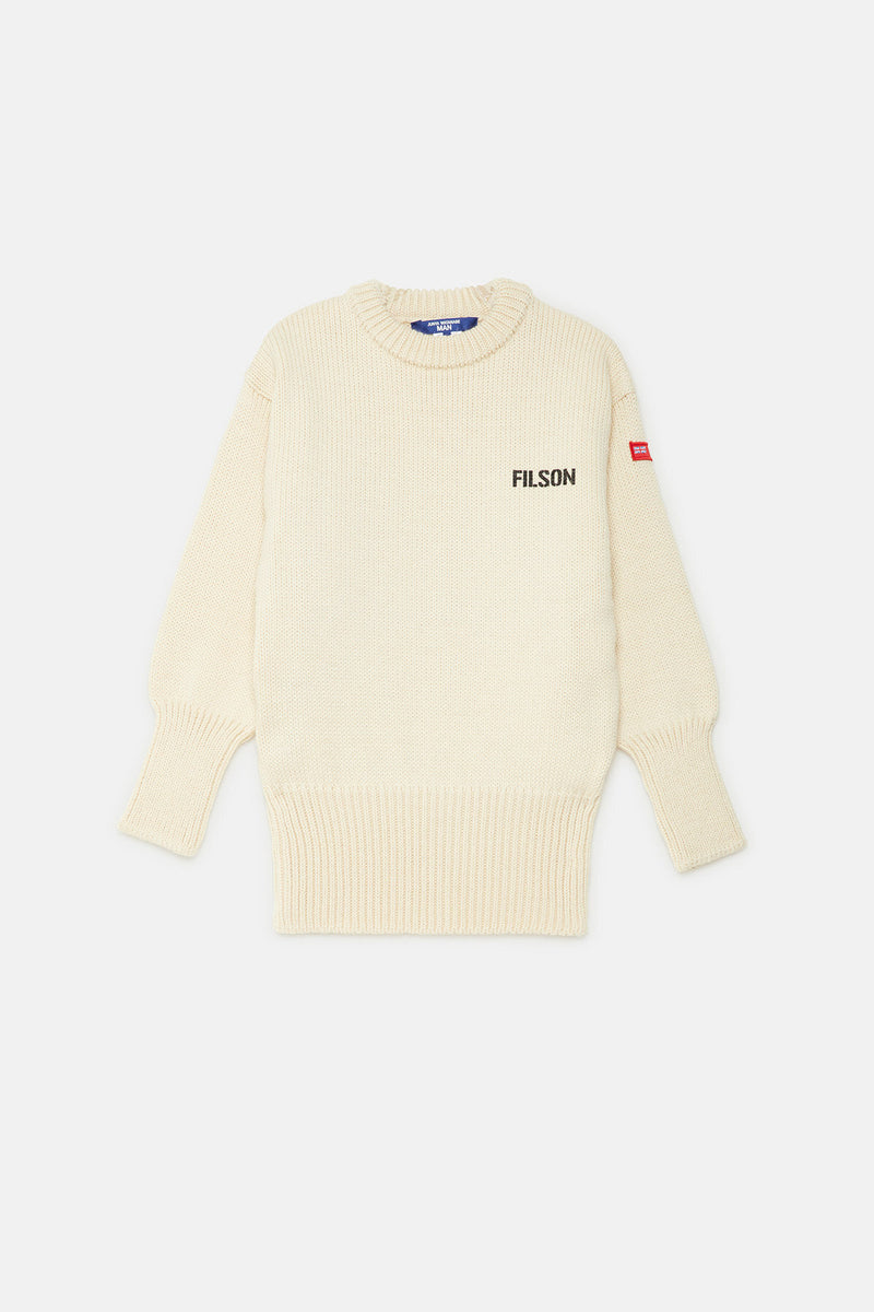 FILSON X JUNYA WATANABE CREWNECK WOOL GRAPHIC SWEATER