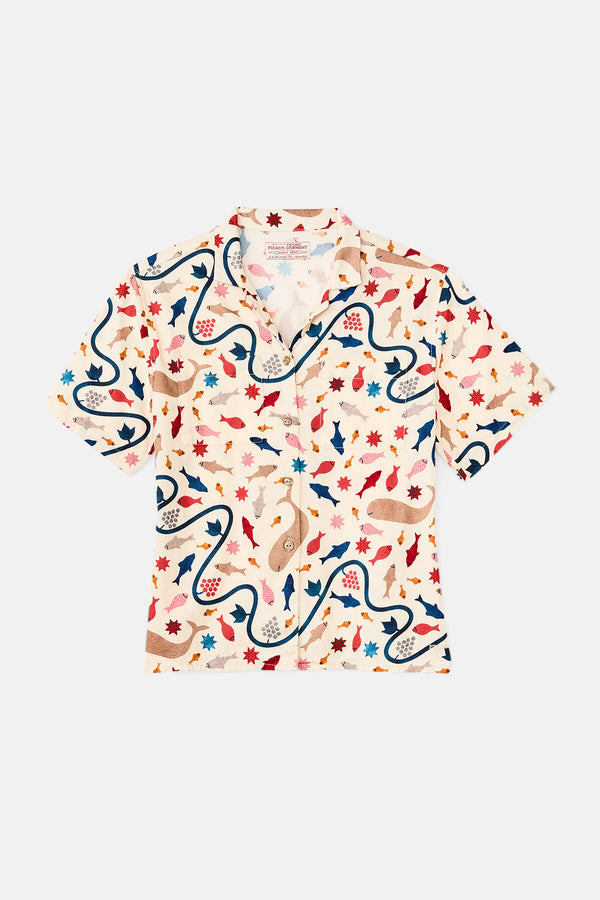 WOMEN’S SHORT SLEEVE TWILL CAMP SHIRT