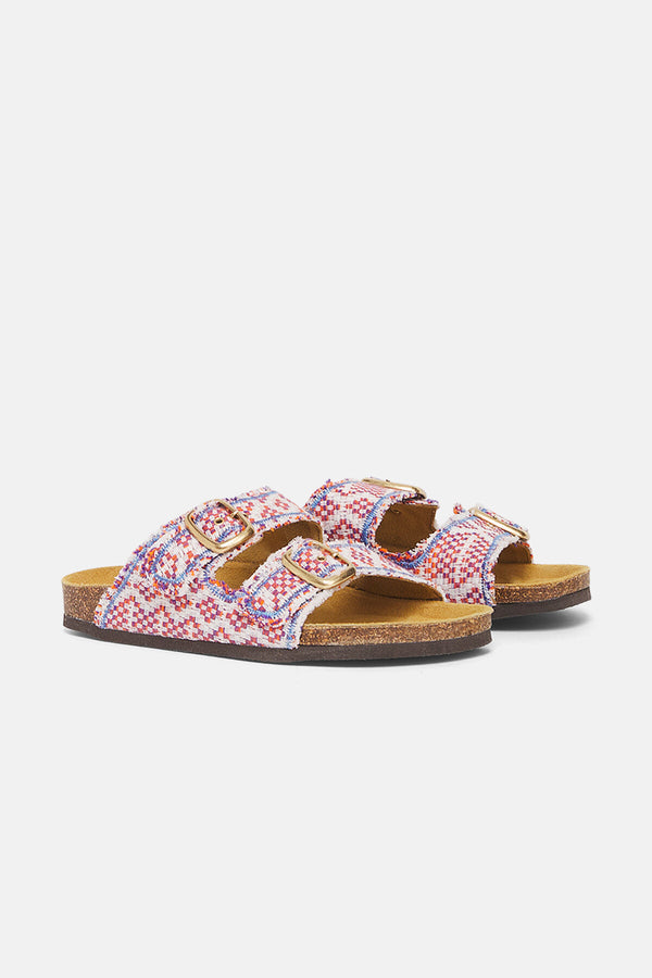 Hand-embroidered Gemelle Sandals
