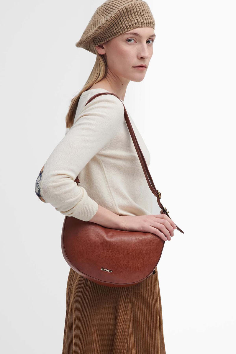 Laire Leather Half-Moon Bag