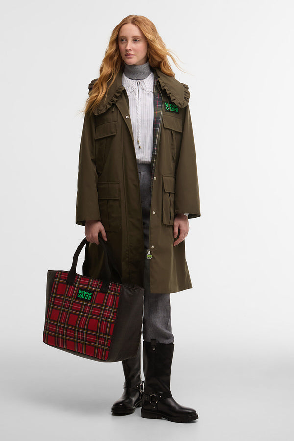 Barbour x GANNI Waxed Tote Bag