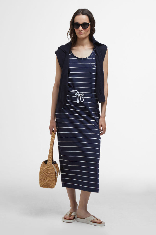 Overland Striped Midi Dress