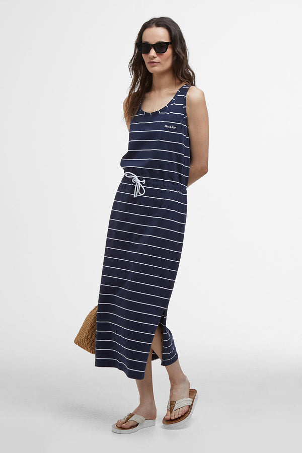 Overland Striped Midi Dress