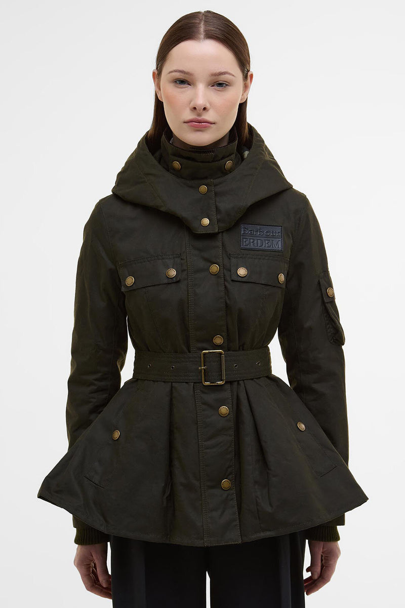 Barbour x ERDEM Datura Waxed Hood