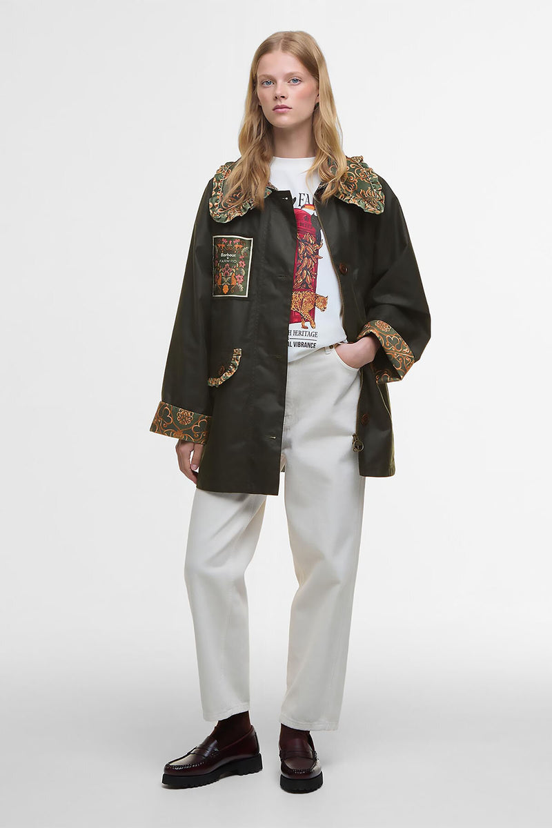 Barbour x FARM Rio Maria-Clara Waxed Jacket