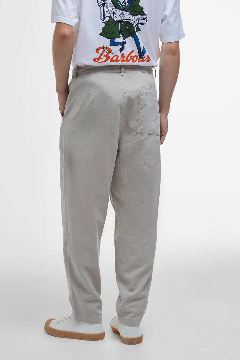 Linen-Blend Relaxed Trousers