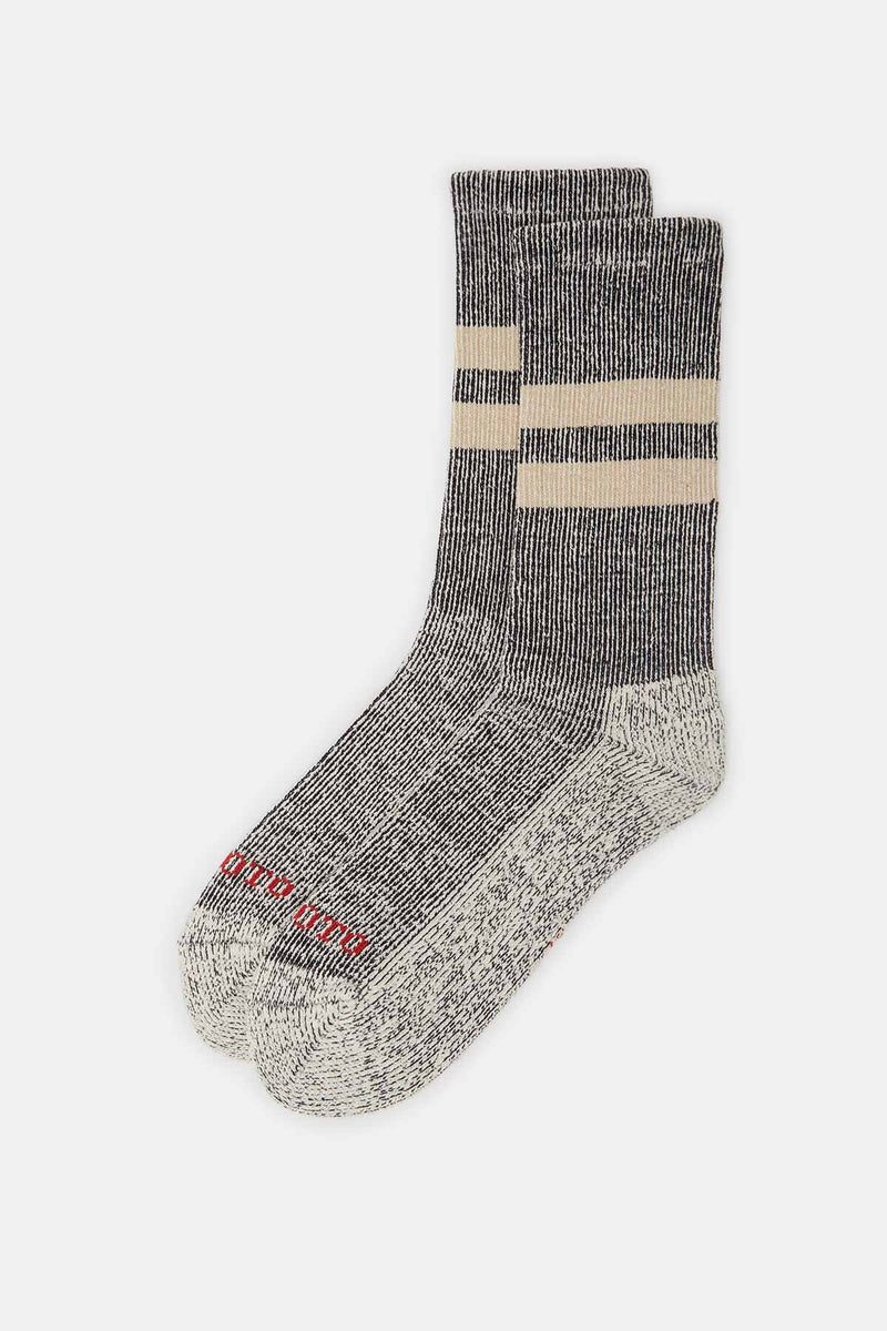 Pile stripe marl socks