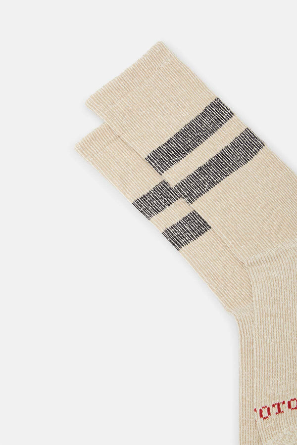 Pile stripe marl socks