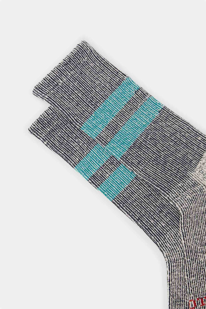 Pile stripe marl socks