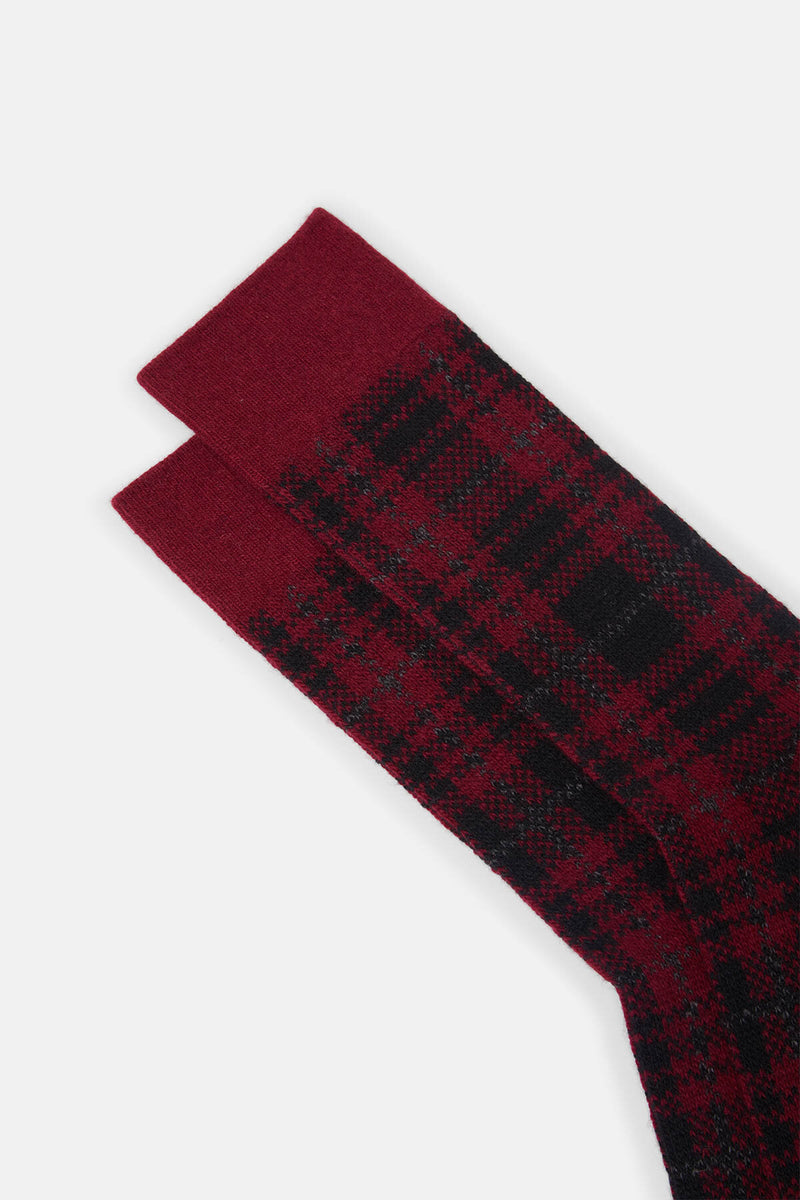 Check Pattern Merino Socks