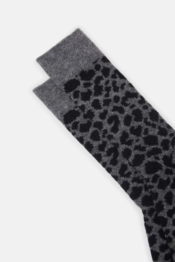 Leopard Pattern Merino Socks