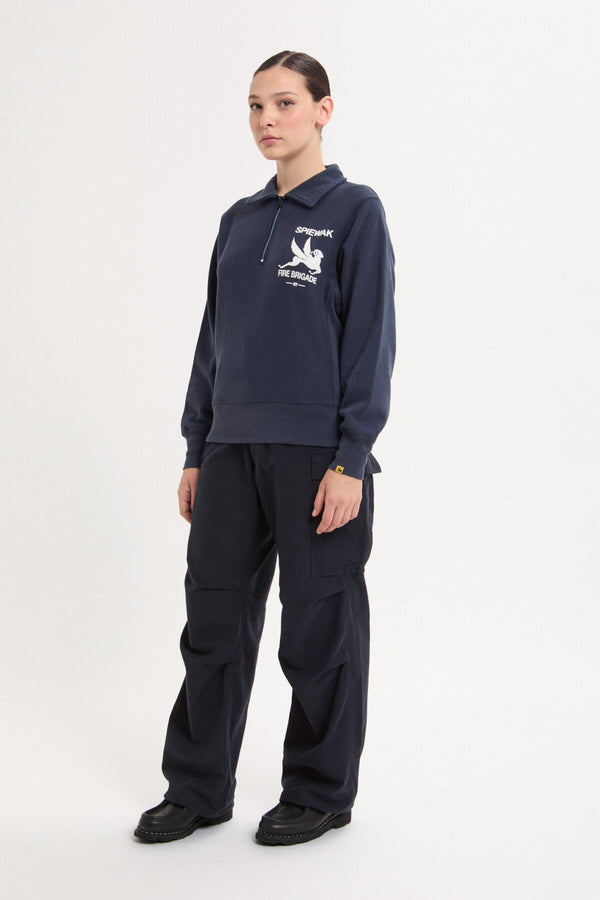 Half Zip Stand Collar Sweatshirt