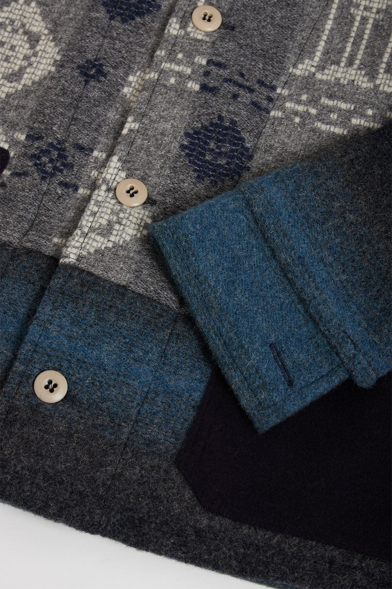 Wool Patchwork Overshirt