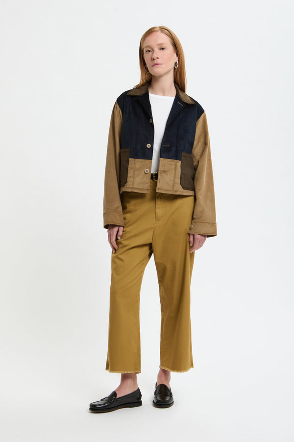 Velvet Patchwork Overshirt