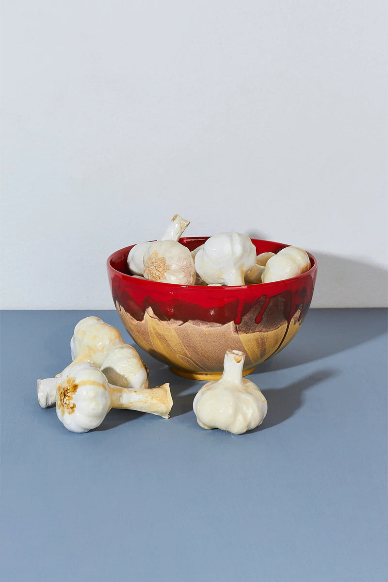 Garlic enameled ceramic replica