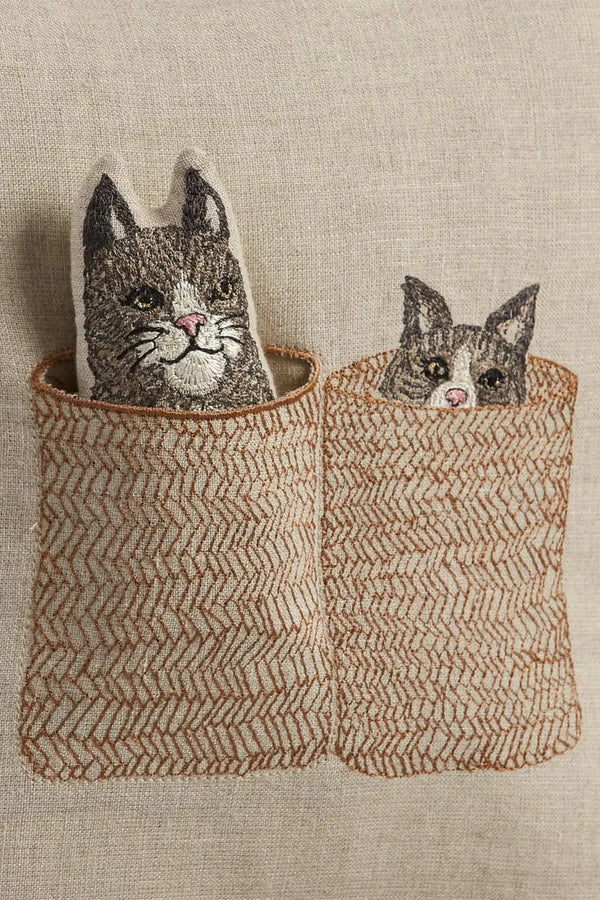 Basket Cats Pocket Pillow