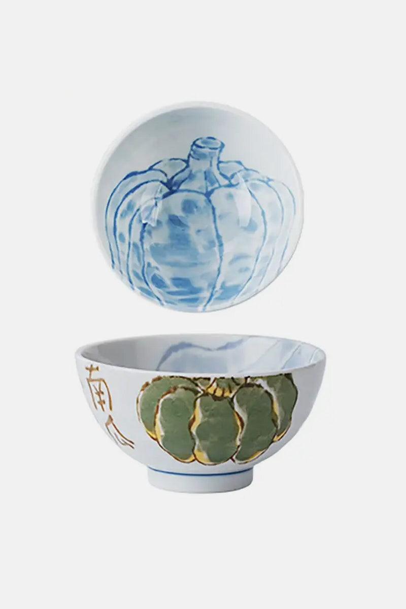 Rice bowl with vegetable design Type A