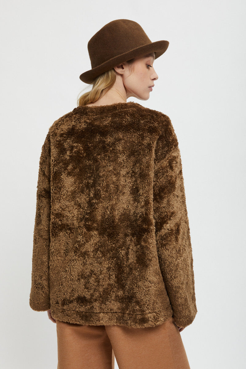 Cutaway eco-fur Jacket