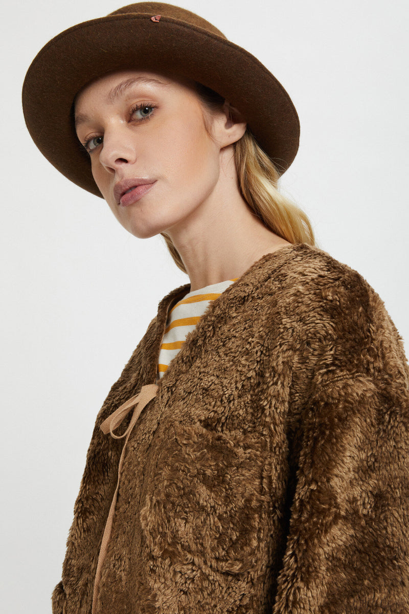 Cutaway eco-fur Jacket