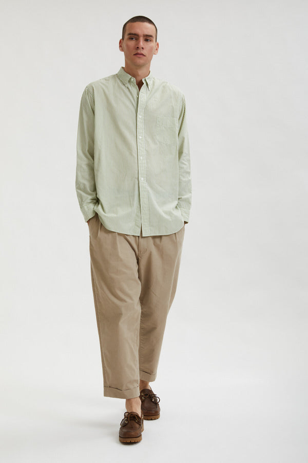 Cotton silk stripe shirt