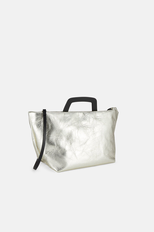 Laminate leather handbag