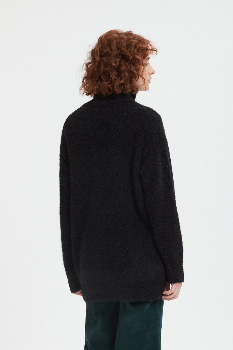 Alpaca-blend high neck jumper