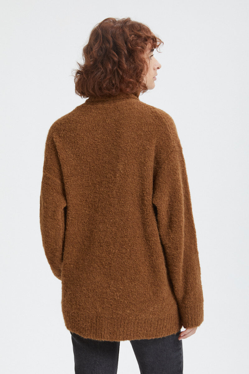 Alpaca-blend high neck jumper