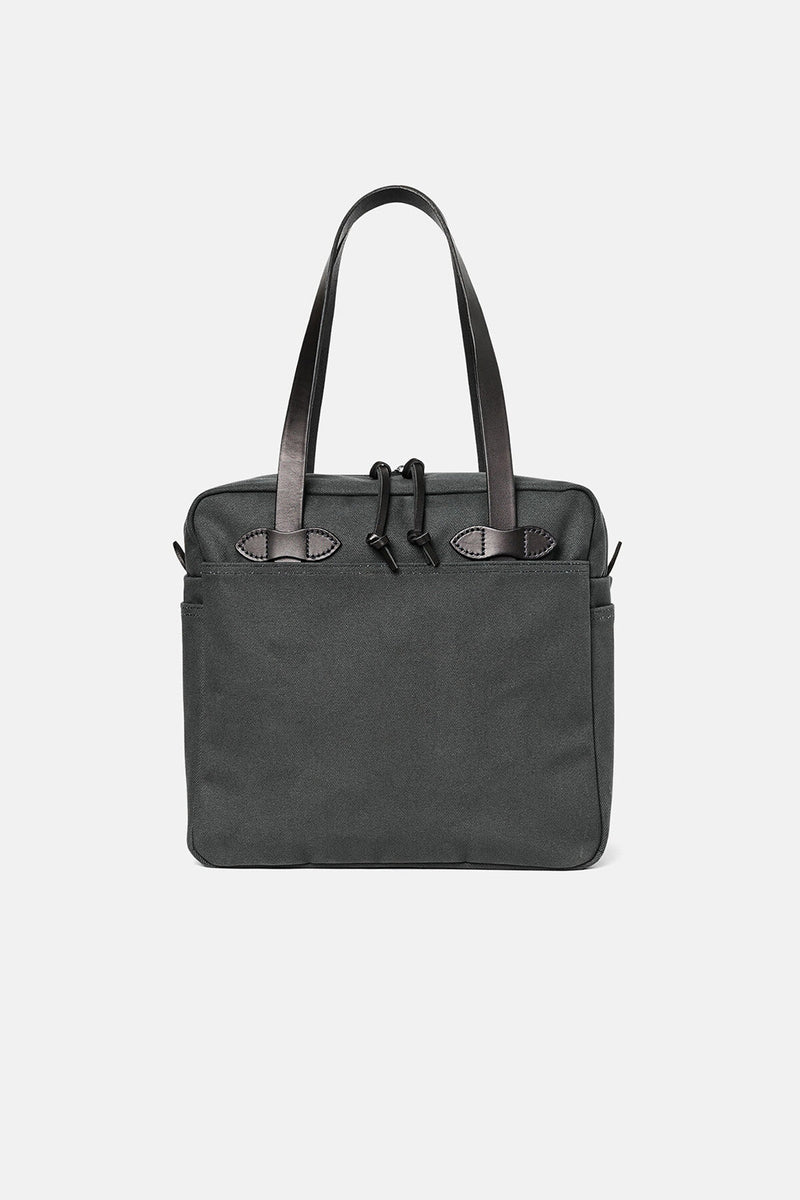 RUGGED TWILL TOTE BAG WITH ZIPPER