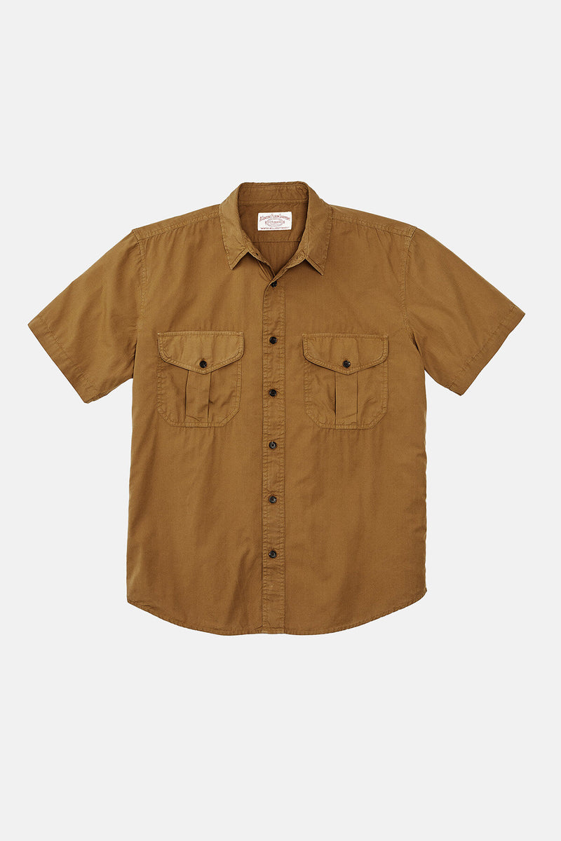 WASHED SS FEATHER CLOTH SHIRT