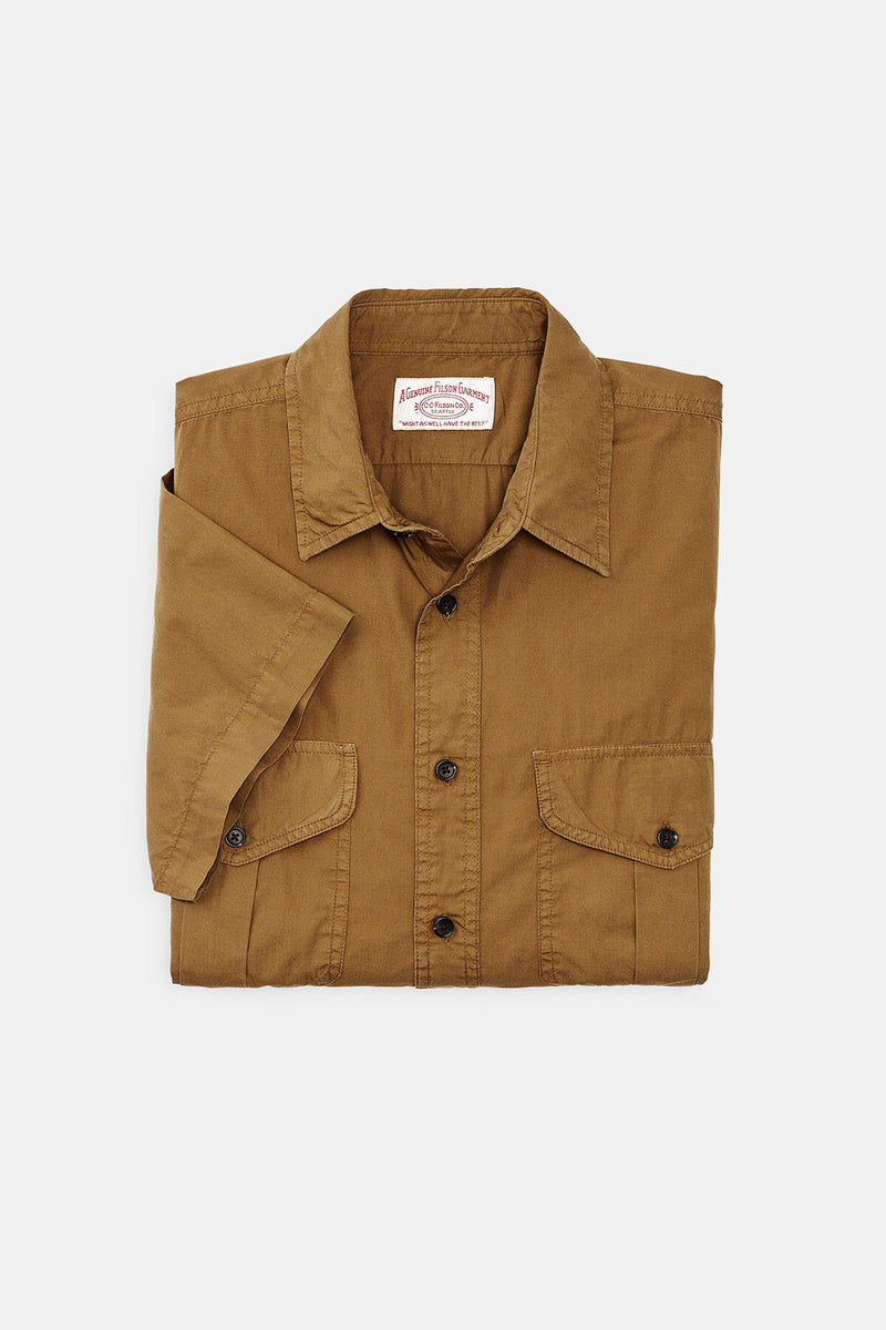 WASHED SS FEATHER CLOTH SHIRT