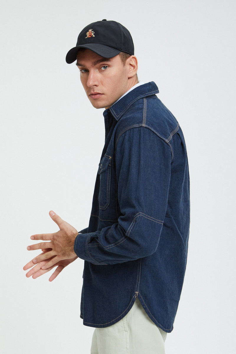 LINED DENIM WORK SHIRT