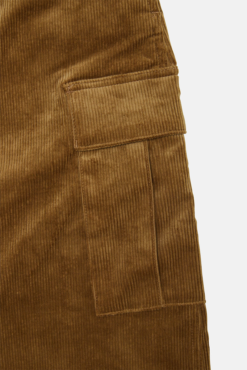 Corduroy Long Cargo Skirt