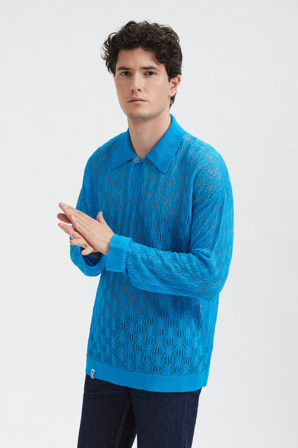 Oversize knit polo