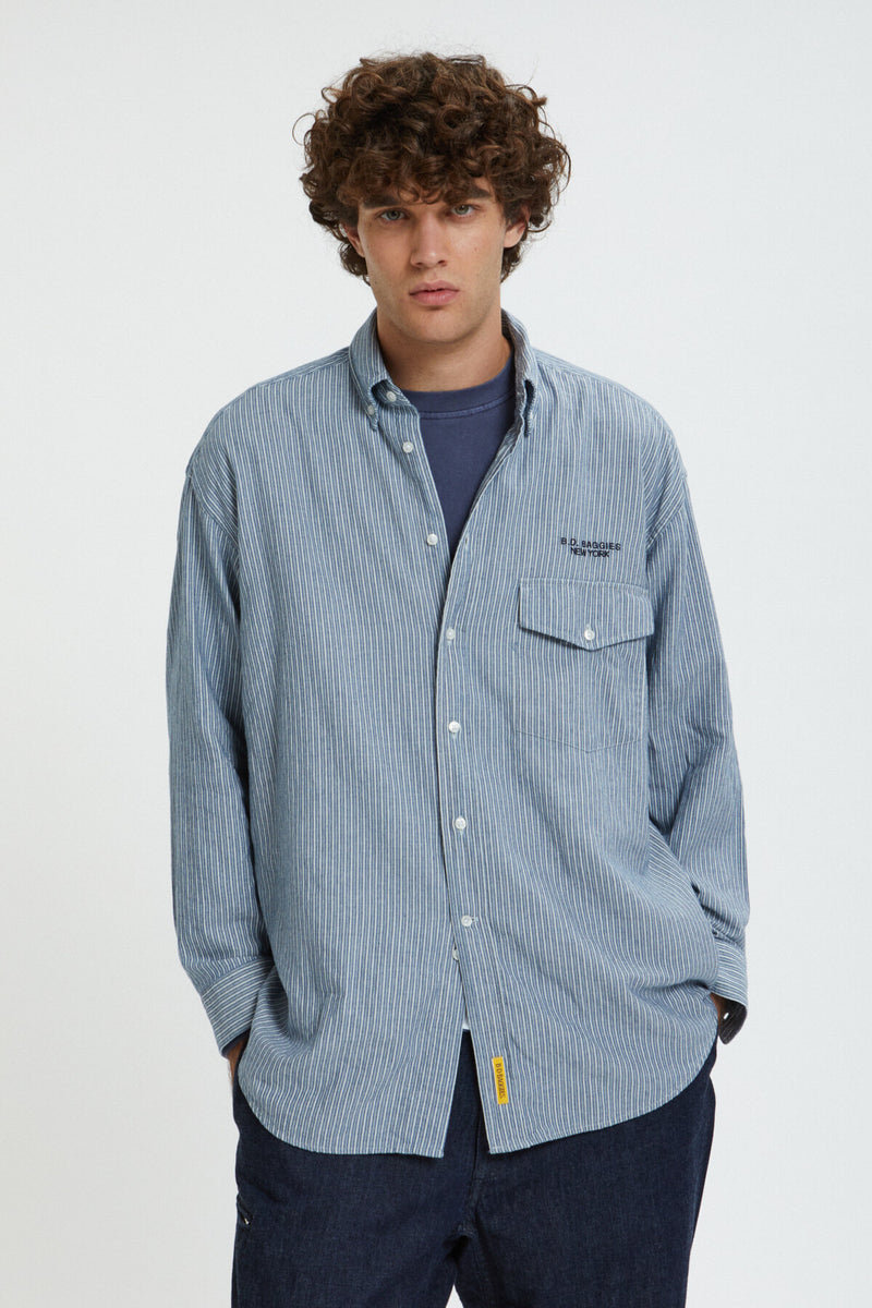 Oversize Shirt with Embroidered Logo